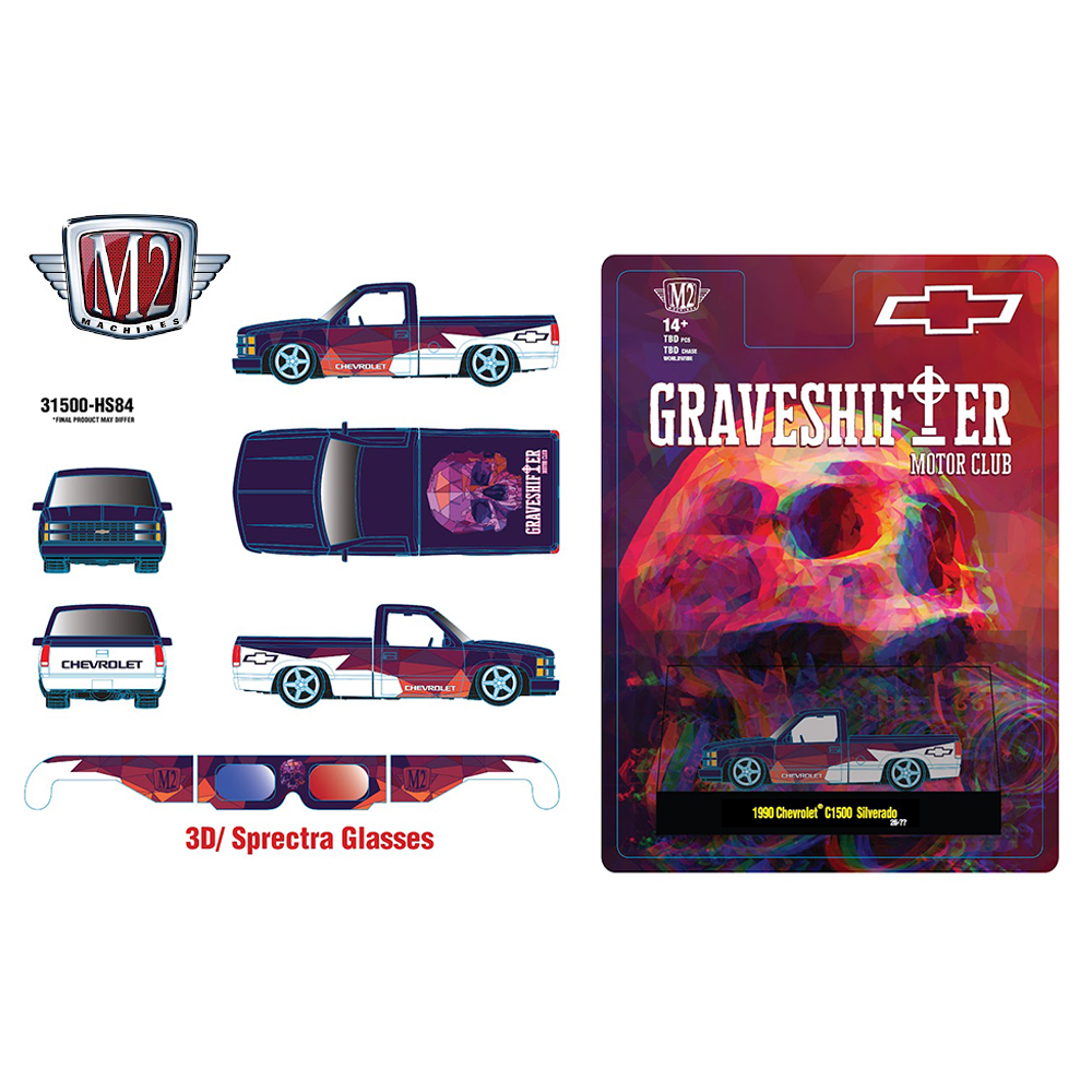 *Pre - Order* M2 Machines - 1990 Chevrolet C1500 Siverado with 3D Sprectra Glasses – Hobby Exclusive - Top CollectiblesDiecastM2 Machines