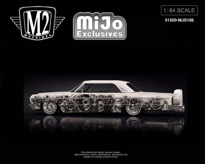 *Pre-Order* M2 Machines - 2026 “Dias De Los Muertos” 1964 Chevrolet Impala SS Hard Top Lowriders – Pearl White – Mijo Exclusives - Top CollectiblesDiecastM2 Machines