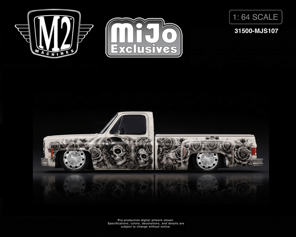 *Pre-Order* M2 Machines - 2026 “Dias De Los Muertos” 1978 Chevrolet Cheyenne Super 30 – Pearl White – Mijo Exclusives - Top CollectiblesDiecastM2 Machines
