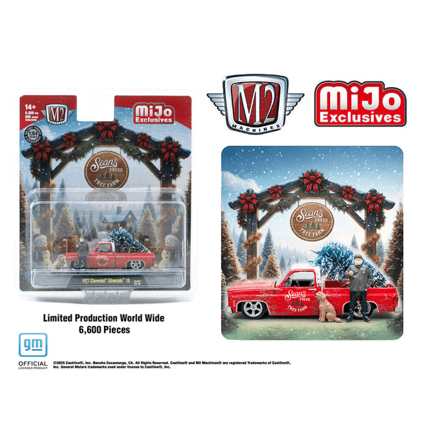 *Pre - Order* M2 Machines - Diorama Sean’s Fresh Tree Farm 1977 Chevrolet Silverado 10 with Sean Figure & Dog Limited 6,600 Pcs – Mijo Exclusives - Top CollectiblesDiecastM2 Machines