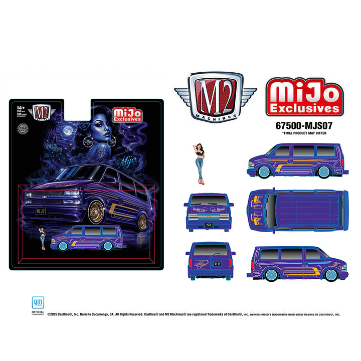 *Pre-Order* M2 Machines - Diorama Series 1995 Chevrolet Astro Van Lowriders with Female Figure – Mijo Exclusives - Top CollectiblesDiecastM2 Machines