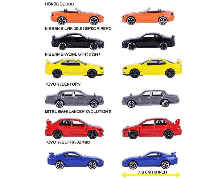 *Pre-Order* Majorette - JDM Legends 6-Car Assortment - 2026 - Top CollectiblesDiecastMajorette