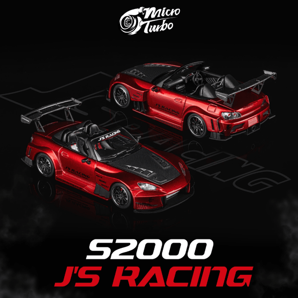 *Pre - Order* MicroTurbo - Custom Honda S2000 JS Racing - Transparent Red - Top CollectiblesDiecastPeako