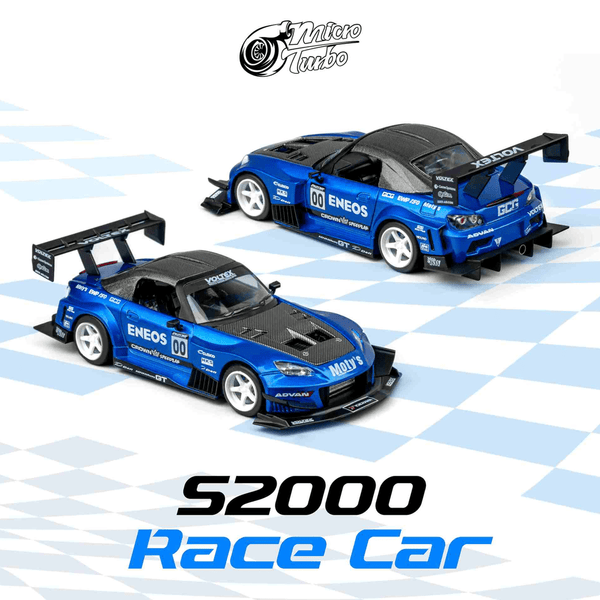 *Pre - Order* MicroTurbo - Honda S2000 Race Car - Blue - Top CollectiblesDiecastPeako