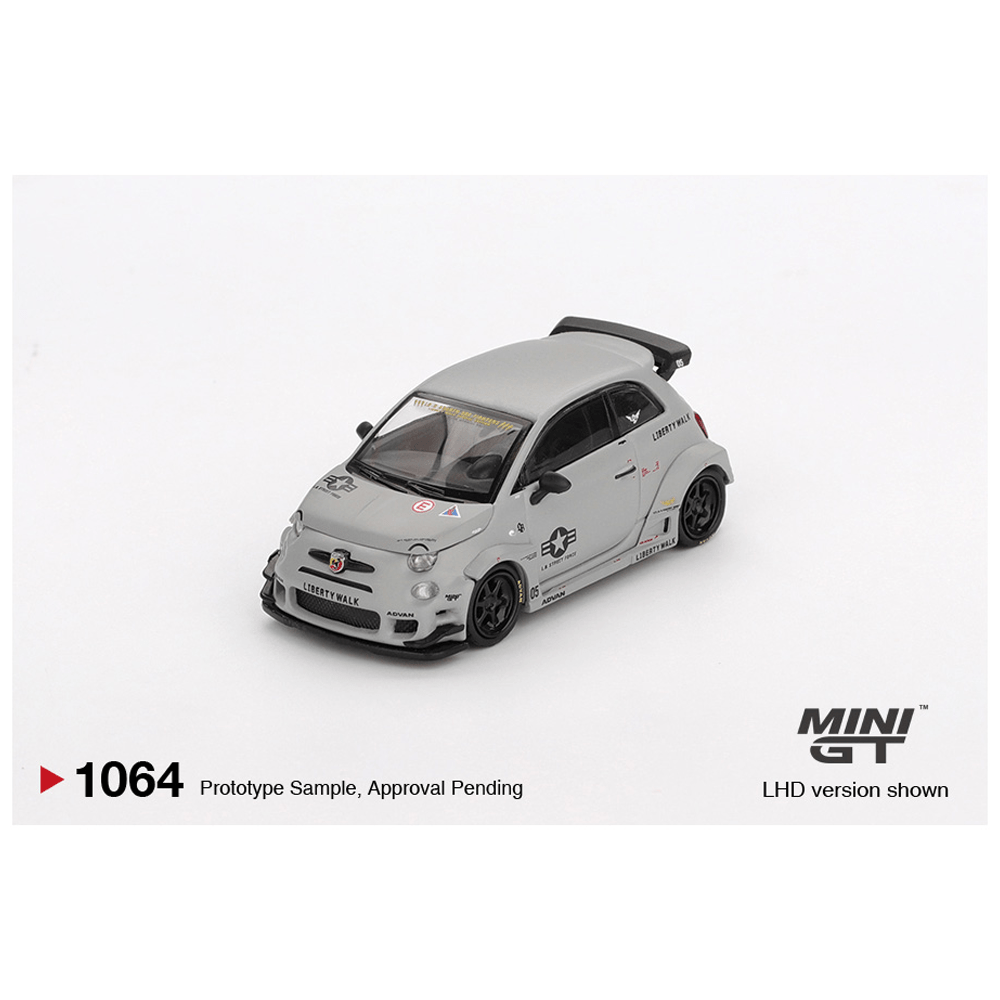 *Pre - Order* Mini GT - Abarth 595 LB - WORKS x Abas Works Fighters – Matte Grey - Top CollectiblesDiecastMini GT