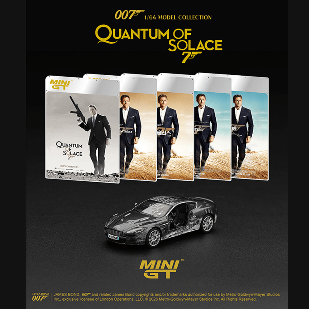 *Pre-Order* Mini GT - Aston Martin DBS “Quantum of Solace” Battle Damaged – English Packaging – Limited Edition - Top CollectiblesDiecastMini GT