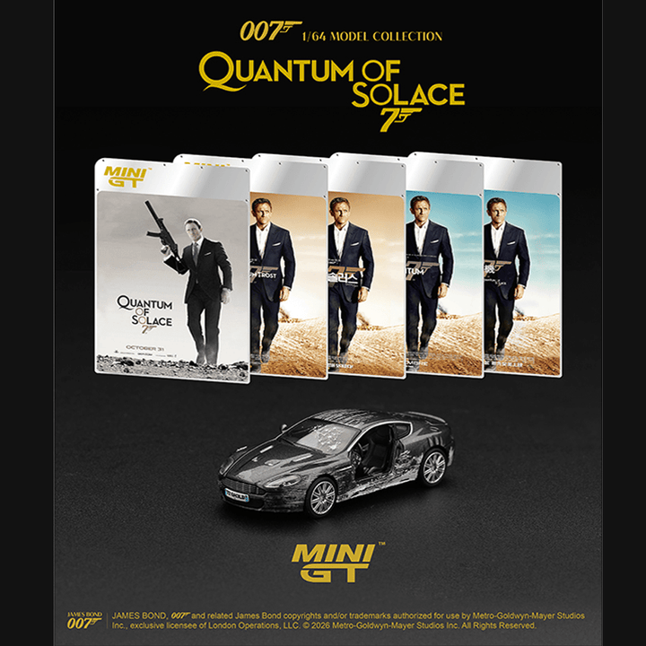 *Pre-Order* Mini GT - Aston Martin DBS “Quantum of Solace” Battle Damaged – English Packaging – Limited Edition - Top CollectiblesDiecastMini GT