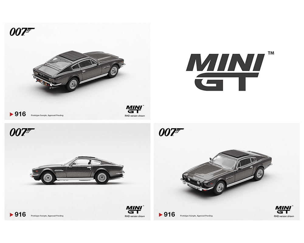 *Pre - Order* Mini GT - Aston Martin V8 Vantage The Living Daylights – English Packaging - Top CollectiblesDiecastMini GT