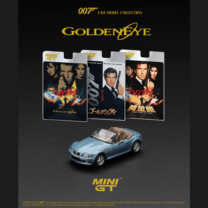 *Pre - Order* Mini GT - BMW Z3 “GoldenEye” – English Version Packaging – Limited Edition - Top CollectiblesDiecastMini GT