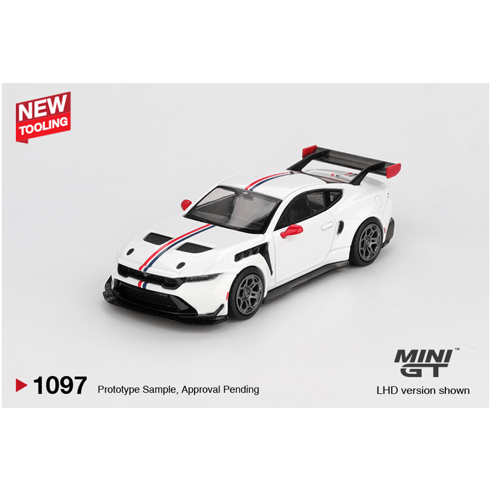 *Pre - Order* Mini GT - Ford Mustang GTD Spirit of America – White - Top CollectiblesDiecastMini GT