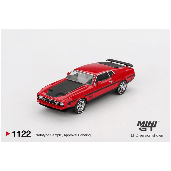 *Pre - Order* Mini GT - Ford Mustang Mach 1 1971 – Race Red - Top CollectiblesDiecastMini GT
