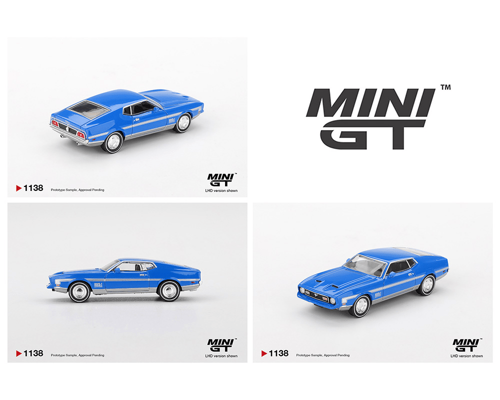 *Pre - Order* Mini GT - Ford Mustang Mach 1 – Grabber Blue - Top CollectiblesDiecastMini GT
