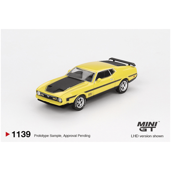 *Pre - Order* Mini GT - Ford Mustang Mach1 – Grabber Yellow - Top CollectiblesDiecastMini GT