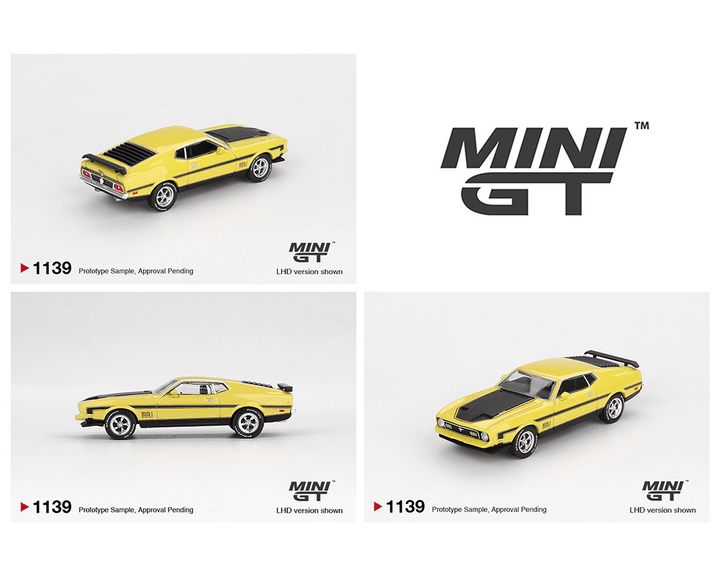 *Pre - Order* Mini GT - Ford Mustang Mach1 – Grabber Yellow - Top CollectiblesDiecastMini GT