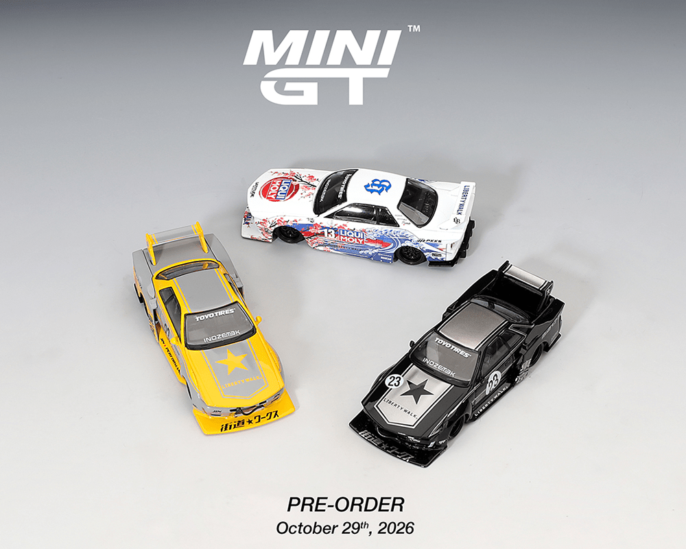 *Pre-Order* Mini GT - INOZETEK x Liberty Walk R32 Set 2026 Show Edition 3 Cars Set – Show Special Edition - Top CollectiblesDiecastMini GT