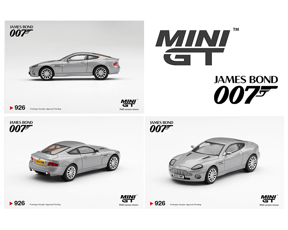 *Pre-Order* Mini GT - James Bond 007 Aston Martin V12 Vanquish “Die Another day” – English Packaging – Limited Edition - Top CollectiblesDiecastMini GT