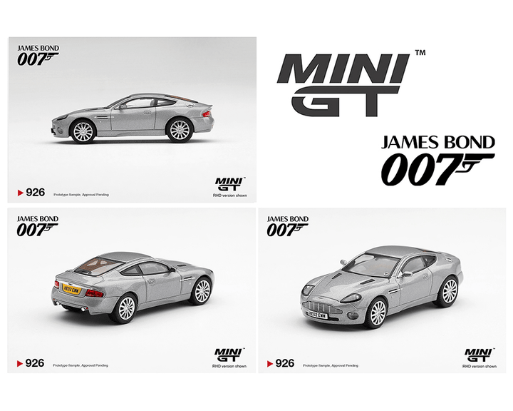 *Pre-Order* Mini GT - James Bond 007 Aston Martin V12 Vanquish “Die Another day” – English Packaging – Limited Edition - Top CollectiblesDiecastMini GT