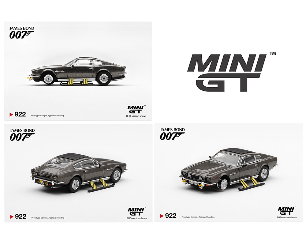 *Pre-Order* Mini GT - James Bond 007 Aston Martin V8 Vantage “The Living Daylights” Weapons On – English Packaging - Top CollectiblesDiecastMini GT
