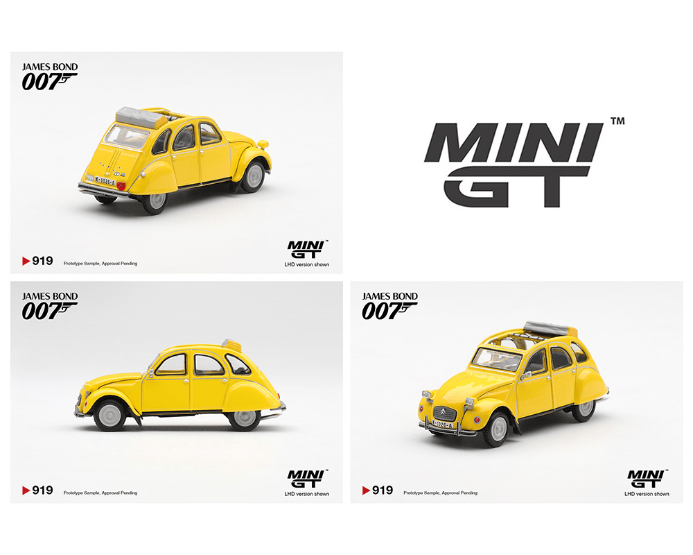 *Pre-Order* Mini GT - James Bond 007 Citroën 2CV “For Your Eyes Only”- English Packaging – Limited Edition - Top CollectiblesDiecastMini GT