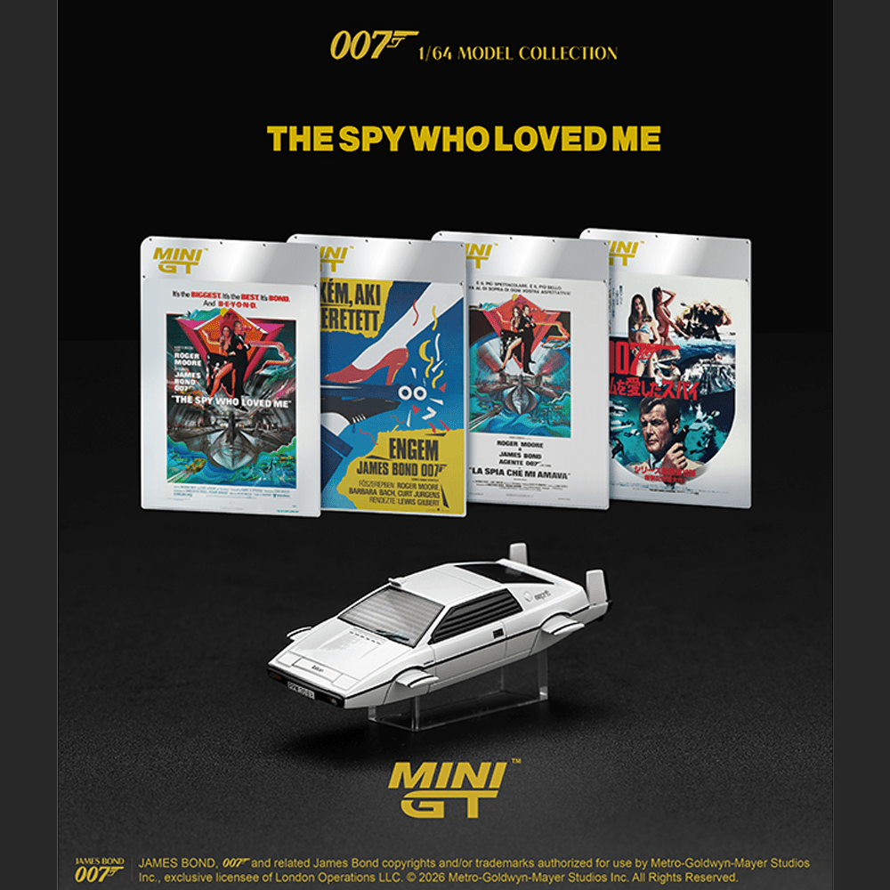*Pre-Order* Mini GT - James Bond 007 Lotus Esprit S1 “The Spy Who Loved Me” Submarine – English Packaging – Limited Edition - Top CollectiblesDiecastMini GT