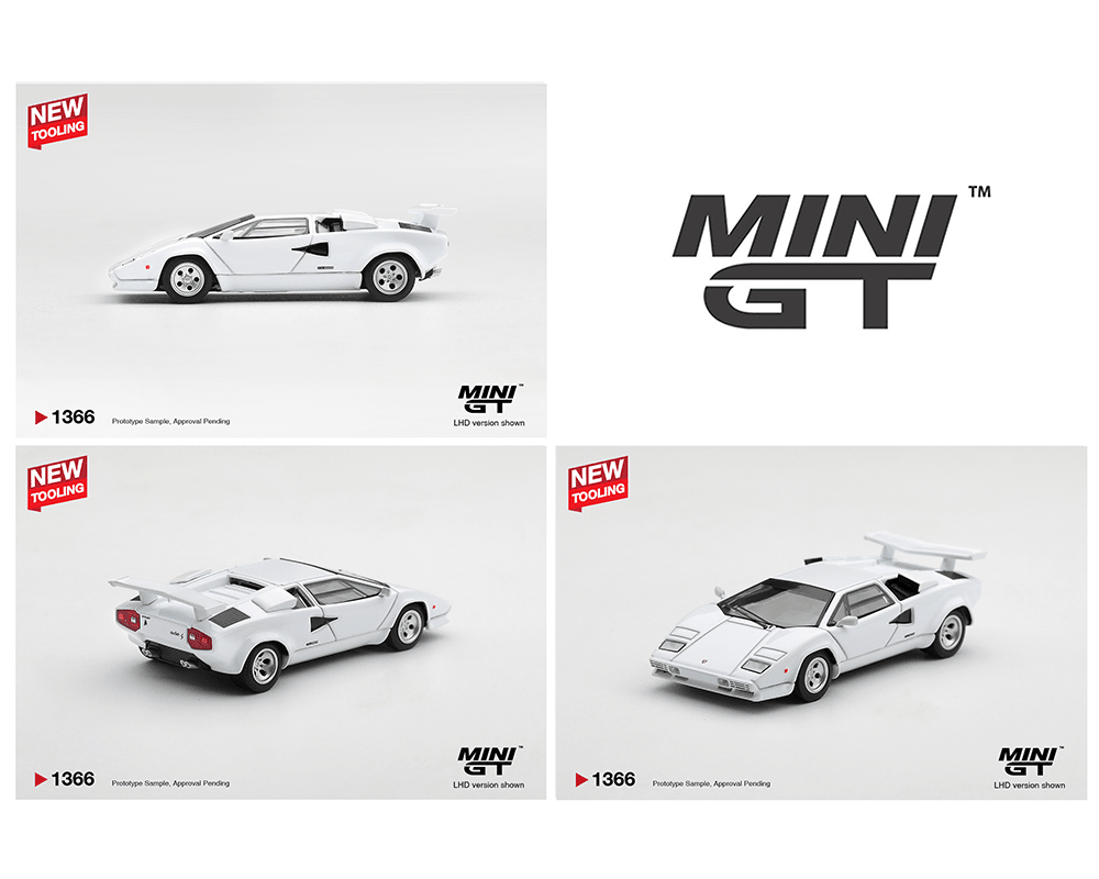 *Pre-Order* Mini GT - Lamborghini Countach LP500S White – Limited Edition - Top CollectiblesDiecastMini GT
