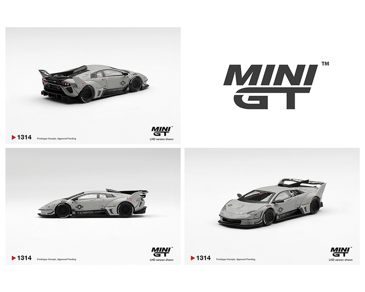 *Pre-Order* Mini GT - Lamborghini LB-Silhouette WORKS MURCIELAGO GT Evo Fighter – Grey – Limited Edition - Top CollectiblesDiecastMini GT