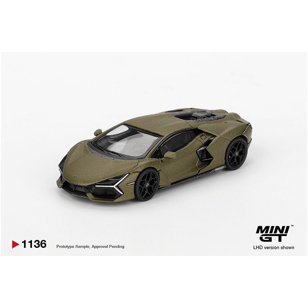 *Pre - Order* Mini GT - Lamborghini Revuelto – Verde Gea Matte Green - Top CollectiblesDiecastMini GT