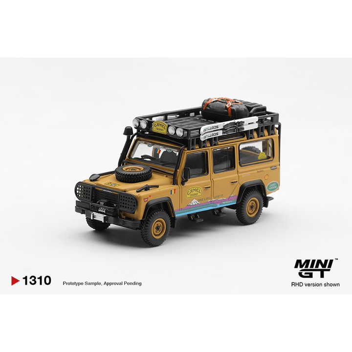*Pre - Order* Mini GT - Land Rover Defender 110 - 1998 Camel Trophy Tierra del Fuego CT.36 Romania - Top CollectiblesDiecastMini GT