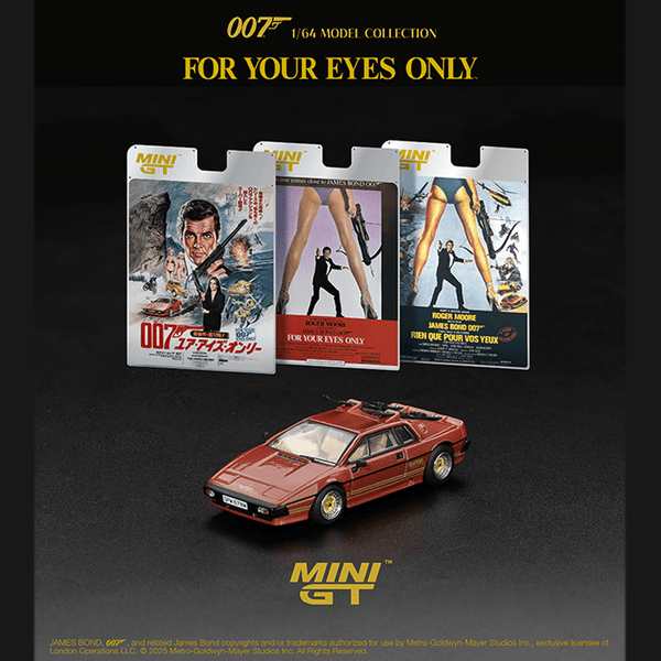 *Pre - Order* Mini GT - Lotus Esprit Turbo James Bond 007 “FOR YOUR EYES ONLY” – English Packaging - Top CollectiblesDiecastMini GT