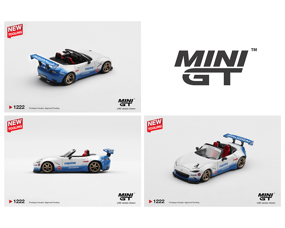 *Pre - Order* Mini GT - Mazda Miata MX - 5 (ND) Pandem IMSA – White - Top CollectiblesDiecastMini GT