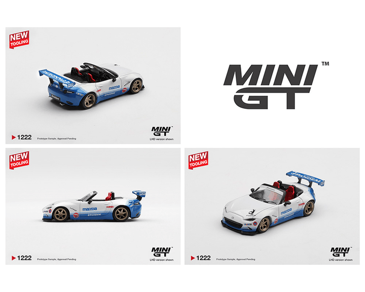 *Pre - Order* Mini GT - Mazda Miata MX - 5 (ND) Pandem IMSA – White - Top CollectiblesDiecastMini GT