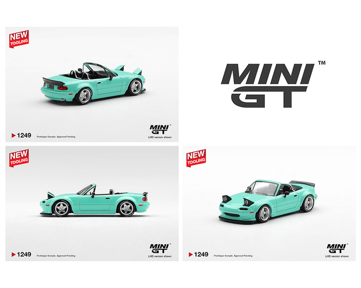 *Pre - Order* Mini GT - Mazda MX - 5 (NA) Pandem – Mint Green – Limited Edition - Top CollectiblesDiecastMini GT