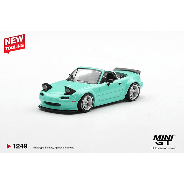*Pre - Order* Mini GT - Mazda MX - 5 (NA) Pandem – Mint Green – Limited Edition - Top CollectiblesDiecastMini GT