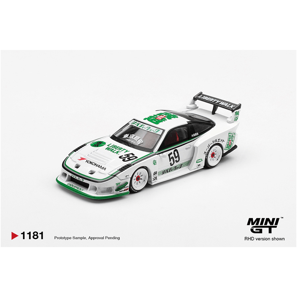 *Pre - Order* Mini GT - Nissan LB - Silhouette 180SX – White - Top CollectiblesDiecastMini GT