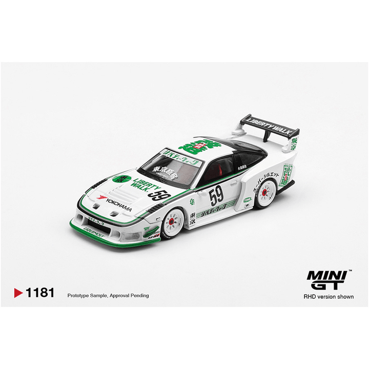 *Pre - Order* Mini GT - Nissan LB - Silhouette 180SX – White - Top CollectiblesDiecastMini GT
