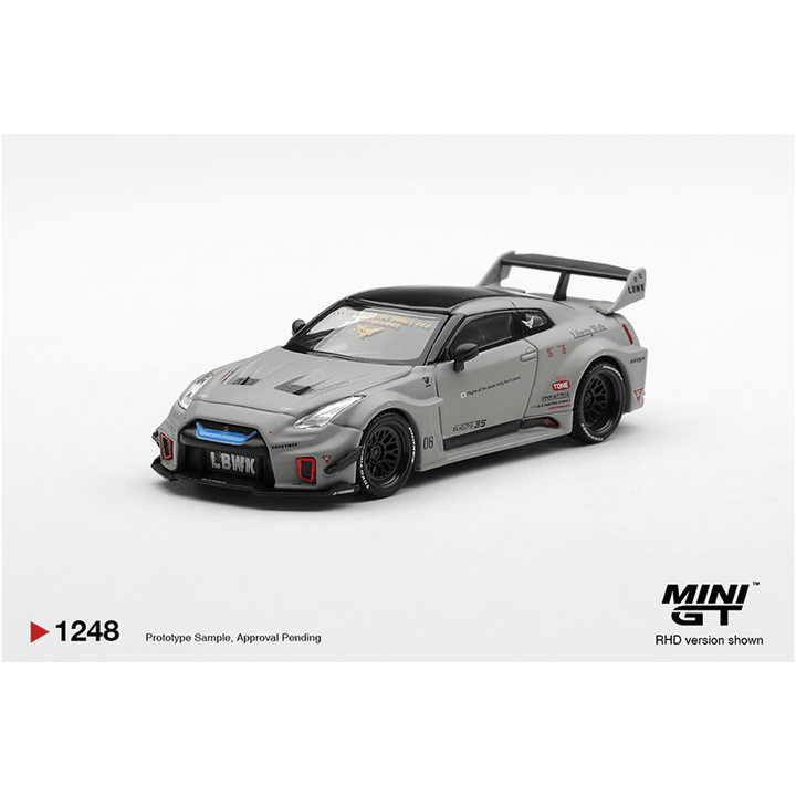 *Pre - Order* Mini GT - Nissan LB - Silhouette WORKS GT 35GT - RR Ver.1 – Matt Grey – Limited Edition - Top CollectiblesDiecastMini GT