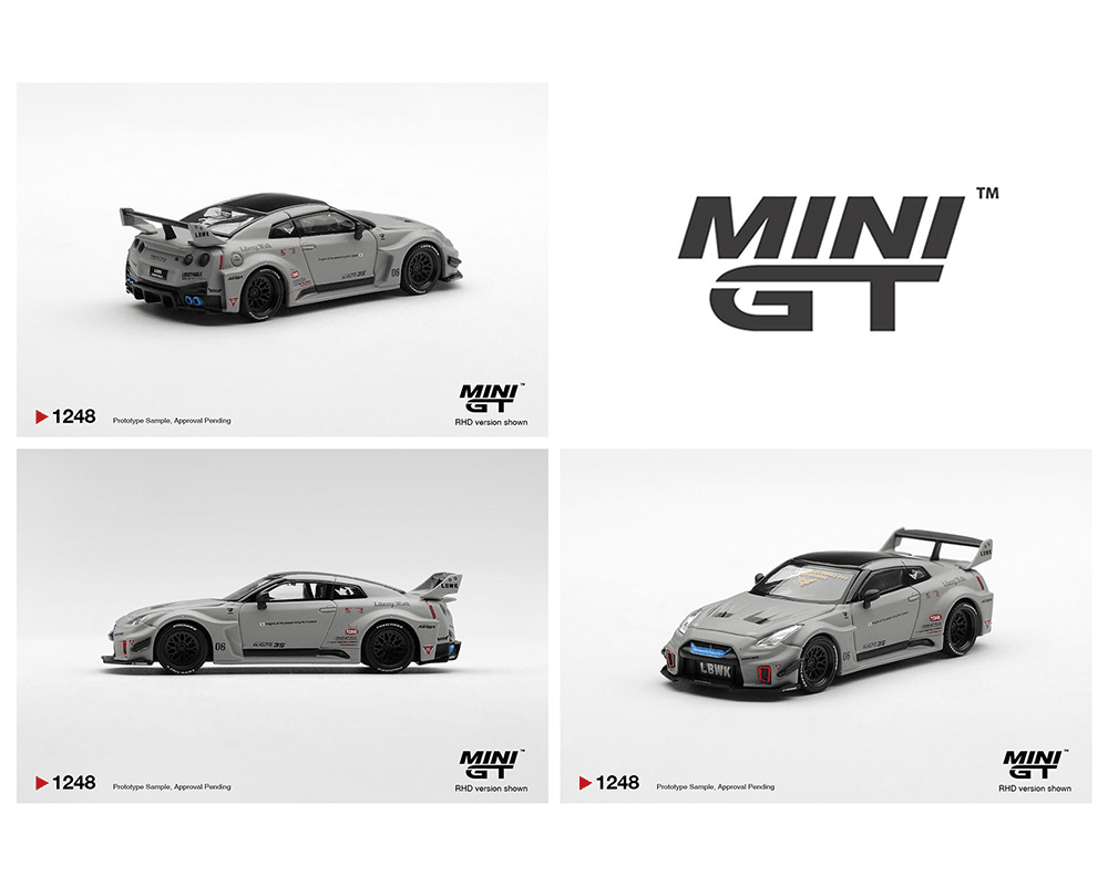 *Pre - Order* Mini GT - Nissan LB - Silhouette WORKS GT 35GT - RR Ver.1 – Matt Grey – Limited Edition - Top CollectiblesDiecastMini GT