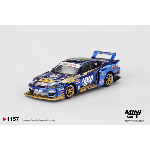 *Pre - Order* Mini GT - Nissan LB - Super Silhouette S15 SILVIA 555 Team MINI GT Liberty Walk 2025 Formula Drift – Chrome Blue - Top CollectiblesDiecastMini GT