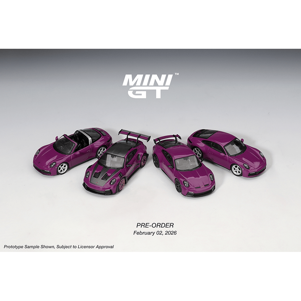 *Pre - Order* Mini GT - Porsche 911 (992.1) Rubystone Red Set of 4 – Special Edition - Top CollectiblesDiecastMini GT