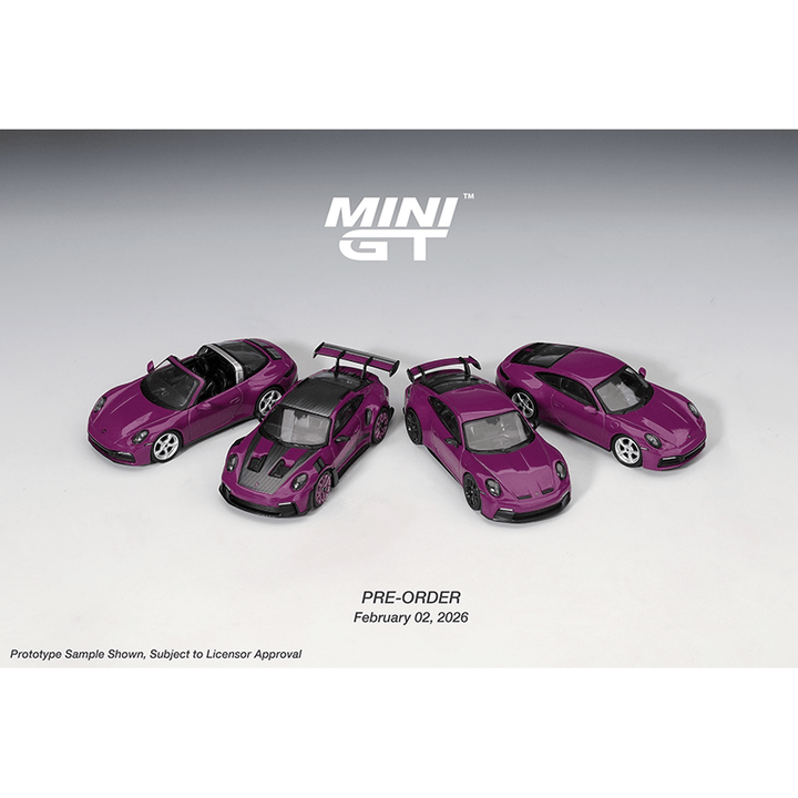 *Pre - Order* Mini GT - Porsche 911 (992.1) Rubystone Red Set of 4 – Special Edition - Top CollectiblesDiecastMini GT
