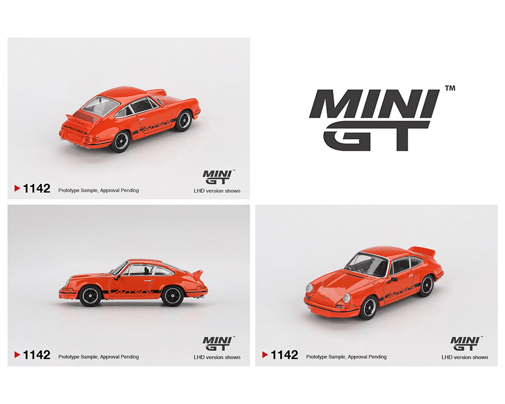 *Pre - Order* Mini GT - Porsche 911 Carrera RS 2.7 – Tangerine with Black Livery - Top CollectiblesDiecastMini GT