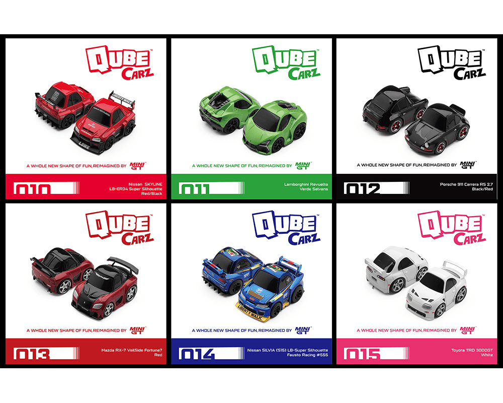 *Pre - Order* Mini GT - QubeCarz Series 3 Assortment - Sealed Case of 6 Cars *Possibility of a Chase* - Top CollectiblesDiecastMini GT