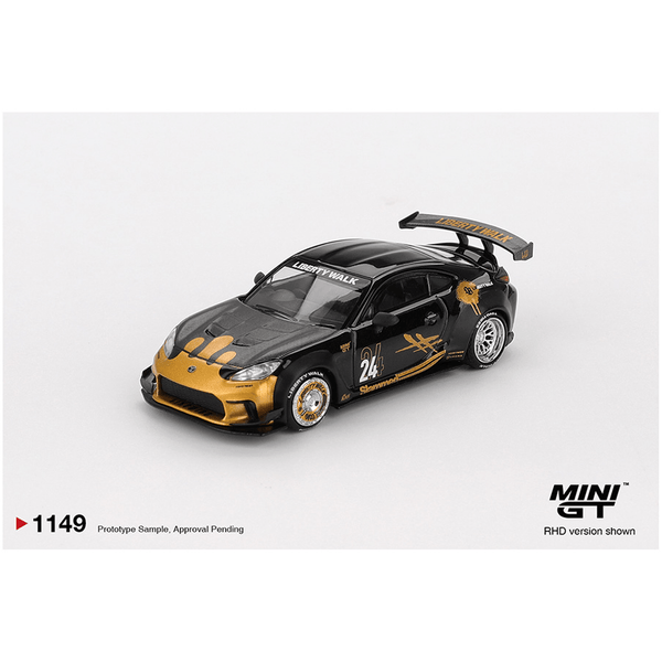 *Pre - Order* Mini GT - Toyota GR86 LB★Nation – Black / Gold - Top CollectiblesDiecastMini GT
