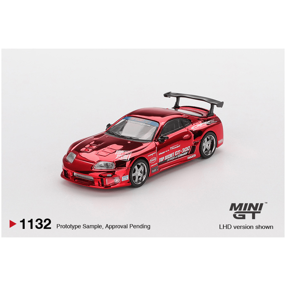 *Pre - Order* Mini GT - Toyota Supra (A80) Top Secret GT - 300 Top Secret – Red Chrome - Top CollectiblesDiecastMini GT