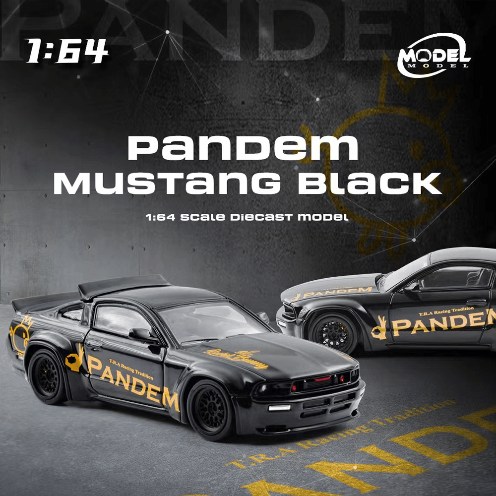 *Pre - Order* ModelModel - Pandem Mustang - Black - Top CollectiblesDiecastModelModel