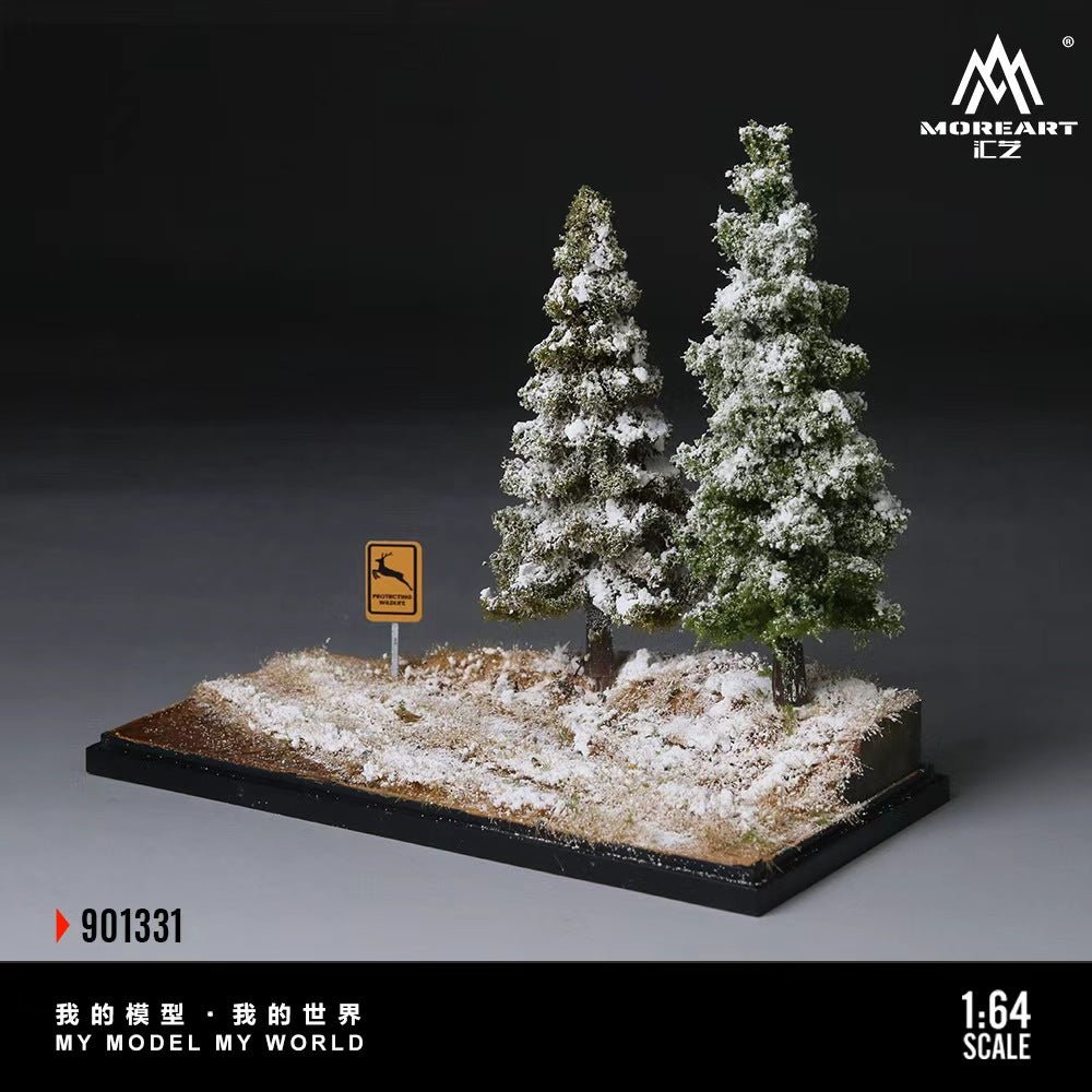 *Pre - Order* MoreArt - Scene of the First Snowfall in Winter Forest Diorama - Top CollectiblesDiecastMoreArt