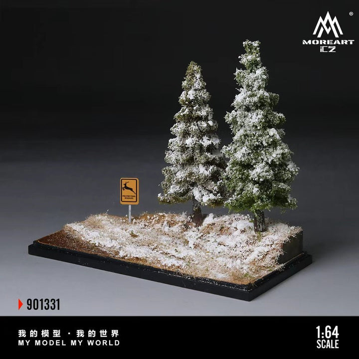 *Pre - Order* MoreArt - Scene of the First Snowfall in Winter Forest Diorama - Top CollectiblesDiecastMoreArt