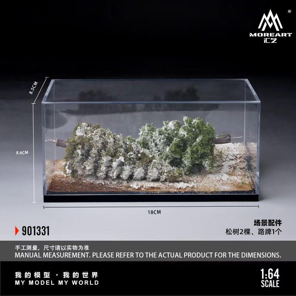 *Pre - Order* MoreArt - Scene of the First Snowfall in Winter Forest Diorama - Top CollectiblesDiecastMoreArt