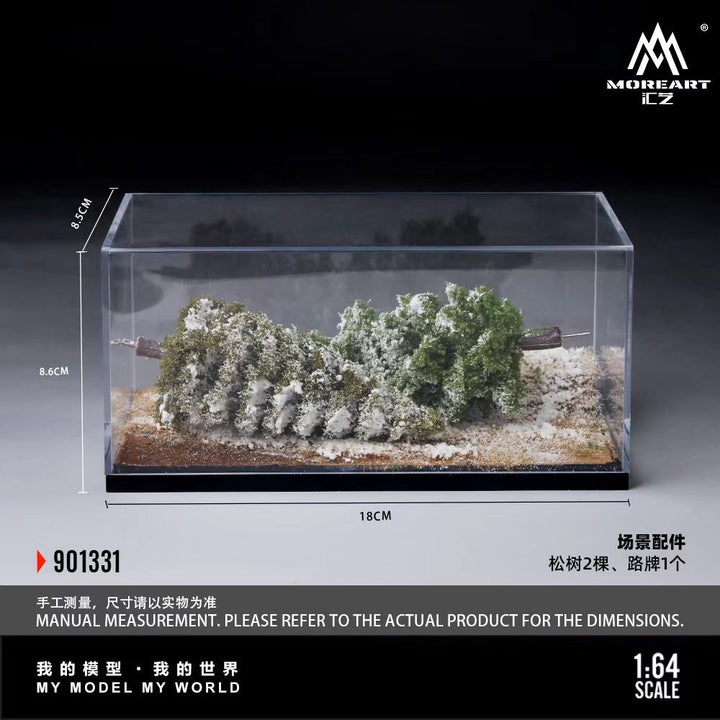 *Pre - Order* MoreArt - Scene of the First Snowfall in Winter Forest Diorama - Top CollectiblesDiecastMoreArt
