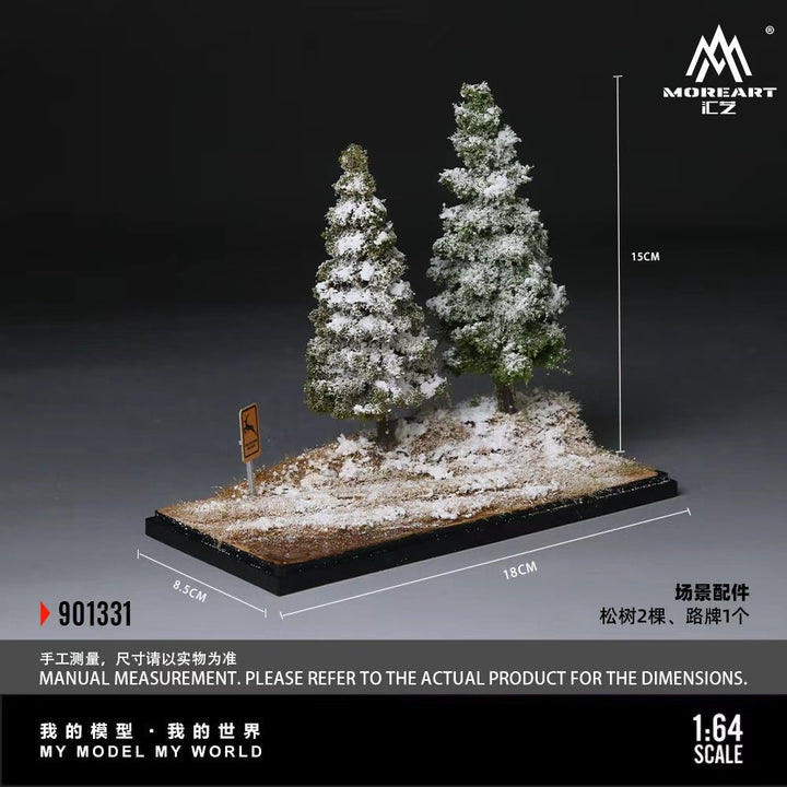 *Pre - Order* MoreArt - Scene of the First Snowfall in Winter Forest Diorama - Top CollectiblesDiecastMoreArt